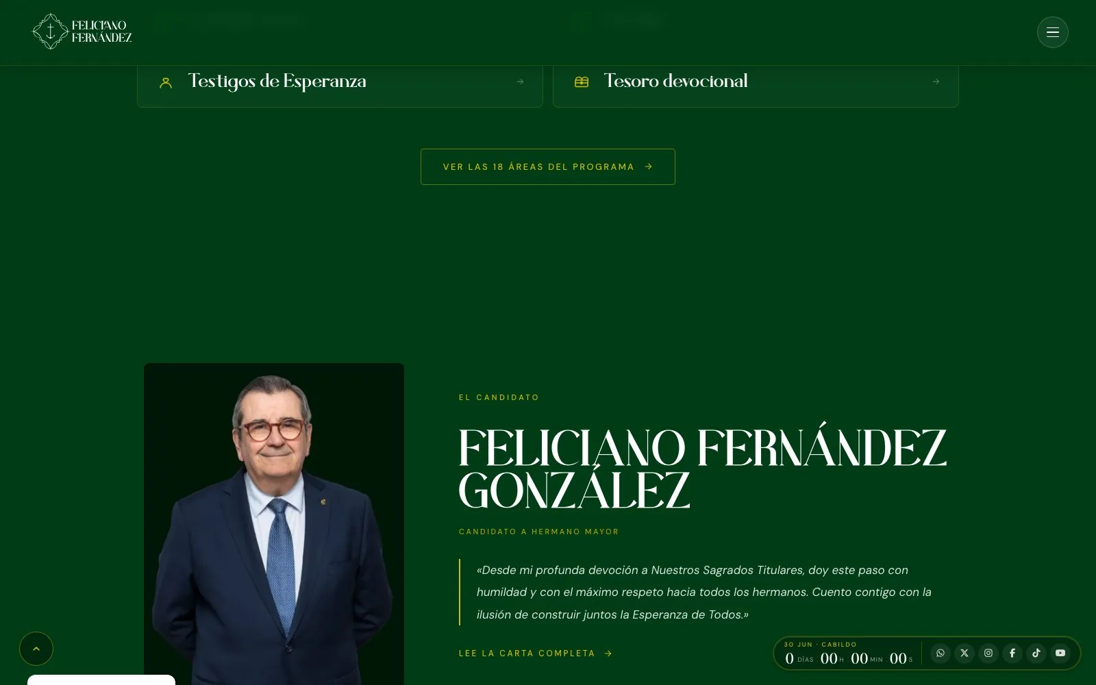 El candidato, con su cita
