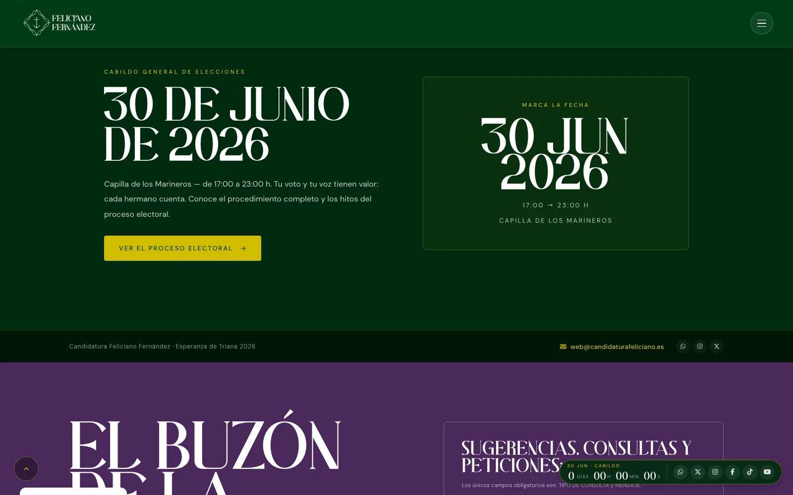 El cabildo y el buzón morado