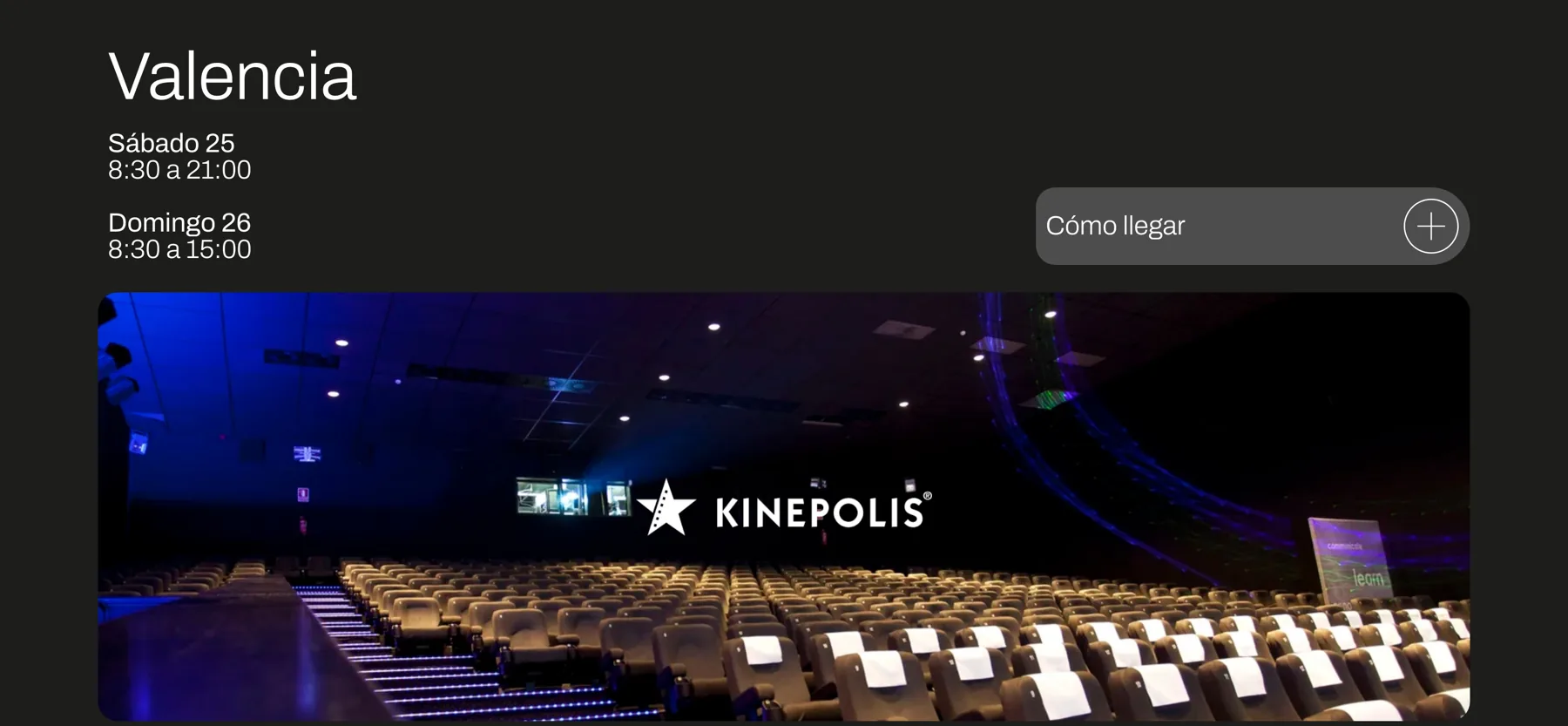 Horarios y sala de Kinépolis