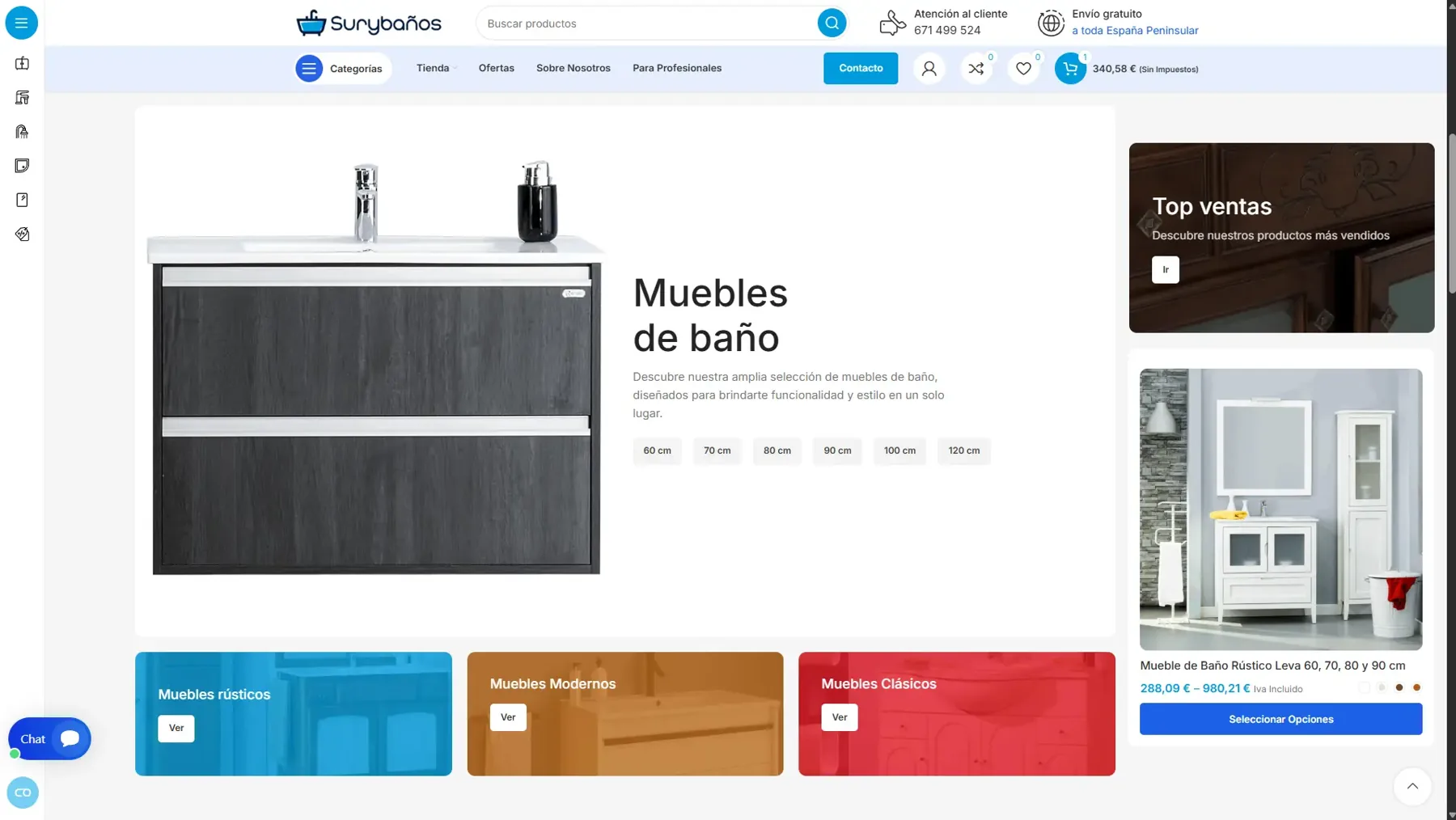 Muebles de baño por estilo