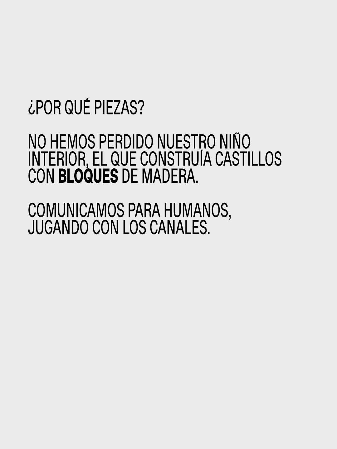 Whiteblock explica cómo los bloques de madera, el juego y comunicar para humanos inspiran su trabajo.